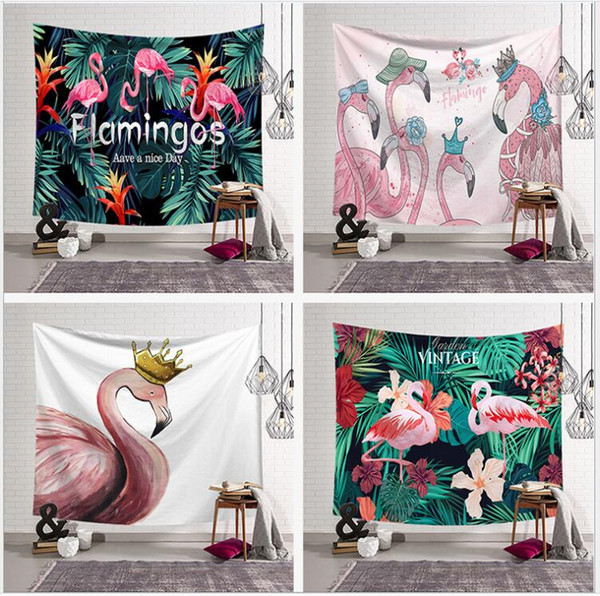 150*130cm polyester American Tapestry flamingo Beach Towels Throw Yoga Mat Towel Indian Polyester wall hanging Decor