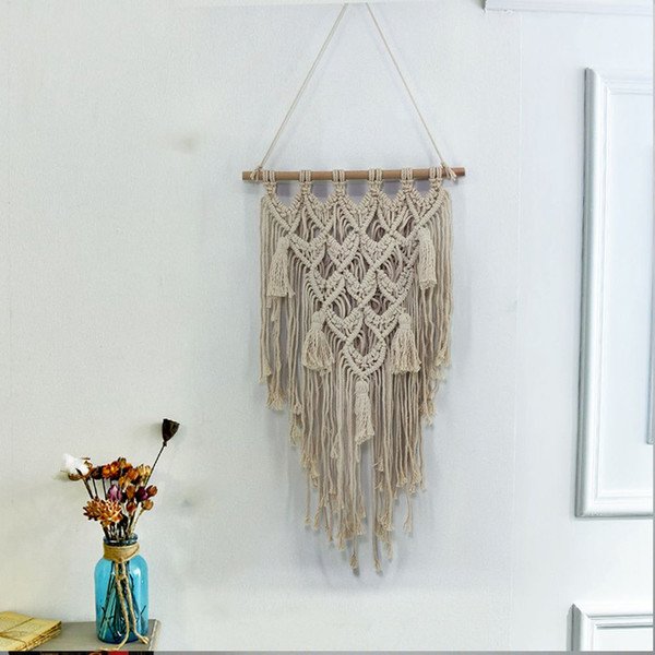 Bohemia Tapestry home cafe Decor Handmade Macrame Cotton Woven Wall Art Hanging carpet For Wall Decoration