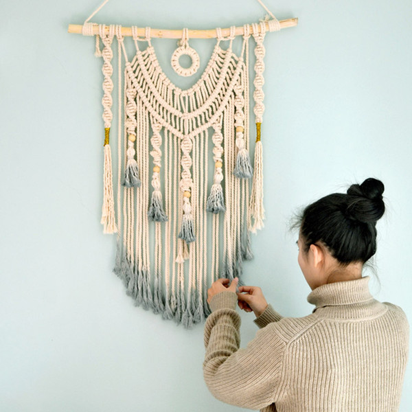 Woven Wall Hanging Macrame dream catcher Wall Hanging Large Above Bed Decor Neutral Boho Home DecorTapestry