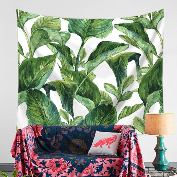 2018 Nordic Banana Leaf Tropical Leaf Multifunction Green Turtle Back Tapestry Blanket Wall hanging Beach towel