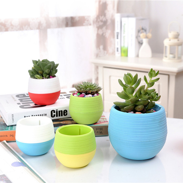 Plastic Flower Vase Flower Pots Plastic Creative Ball Pot Home Decoration Planter Pots Decor Hot Sale