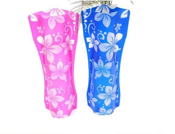 Unbreakable Foldable Reusable Plastic Flower Vase Creative Folding Magic PVC Vase 12cm*27cm Mix Color Home Decor