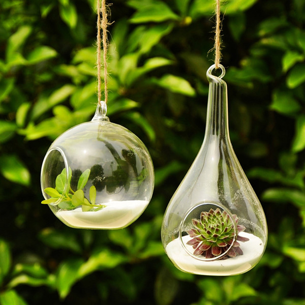 Handmade Hanging Glass Teardrop Glass Terrarium Kit Vase For Home Wedding Decor, 16 piece per lot