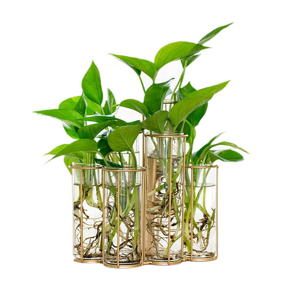 Modern Tube Shape Glass Vase Bottle For Flower Plant DIY Home Decoration Terrarium Hydroponic Green Plant Container Glass Vase