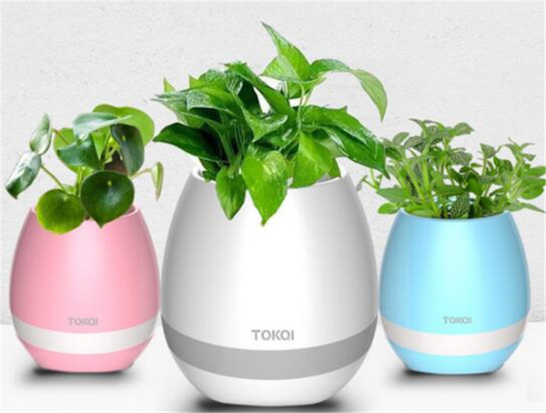 Smart Music Flowerpot Creative Music Vase Wireless Bluetooth Speaker K3 Intelligent Plant Piano Music with Colorful LED Night Light