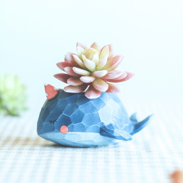 hot sale Creative cartoon zakka gardening garden party desktop potted resin fleshy flower pot home decor Online free