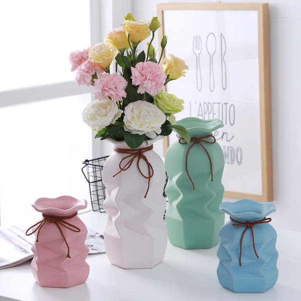 New Simple Ceramic Dry Flower Vase Little Fresh European Modern Home Modern Table Decoration Flower Arranging Ornaments Gift