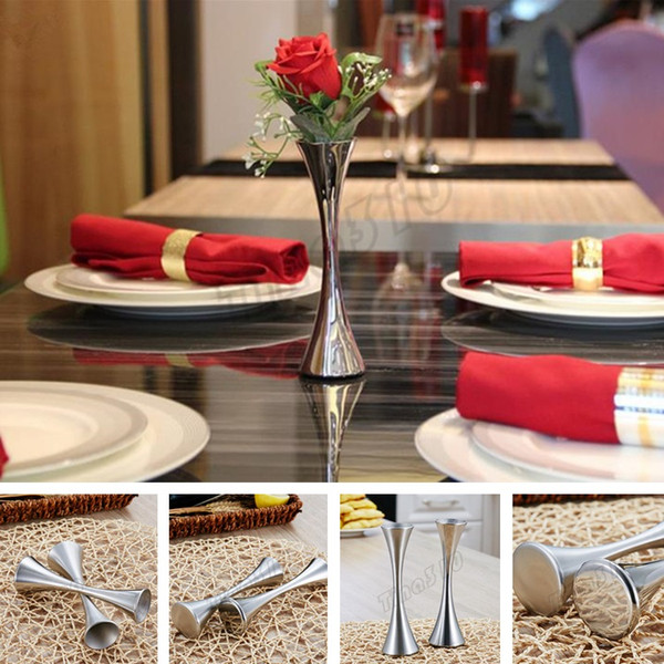 New stainless steel vase single small vases decoration table surface Creative vase modern flower arrangement wedding vases T8I040