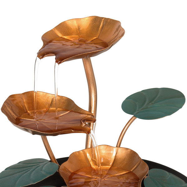 Home Office Decor Indoor Miniature Water Lily Tabletop Fountain