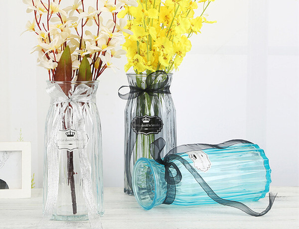 Colored glass vase transparent origami vase flower inserter creative modern minimalist home decoration jewelry Tabletop Vase