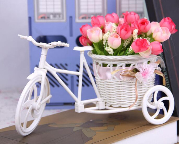 Small Tricycle Flower Basket Vase Vases Storage For Wedding Party Homes Garden Office Decoration