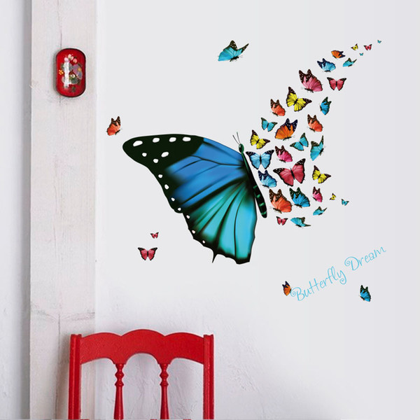 beautiful butterfly wall stickers home decor living room children room bedroom kitchen bathroom wall decals murals