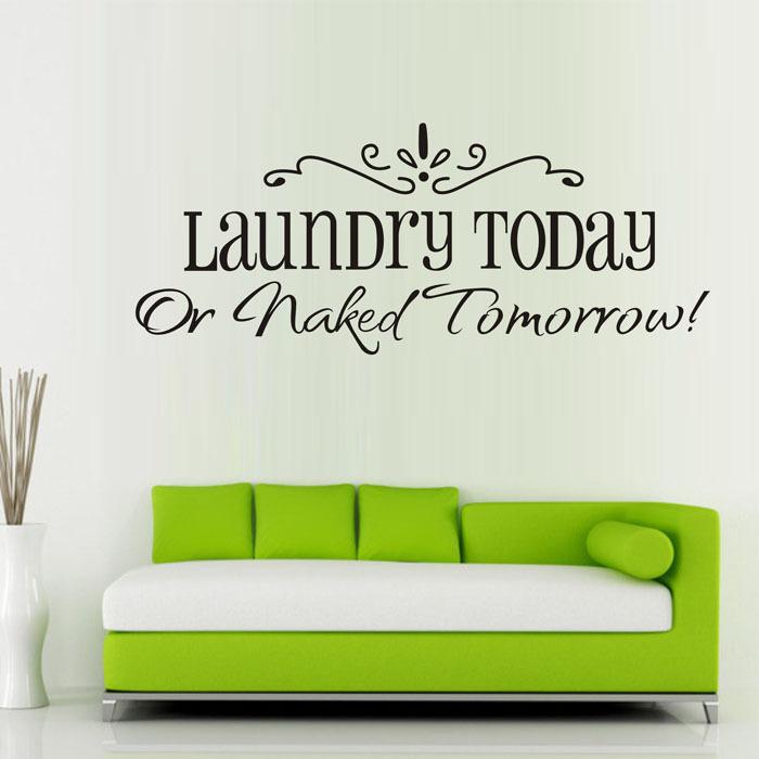 New 58x25CM Laundry Fashion Artistic Peel and Stick Wall Stickers Decals Jecksion