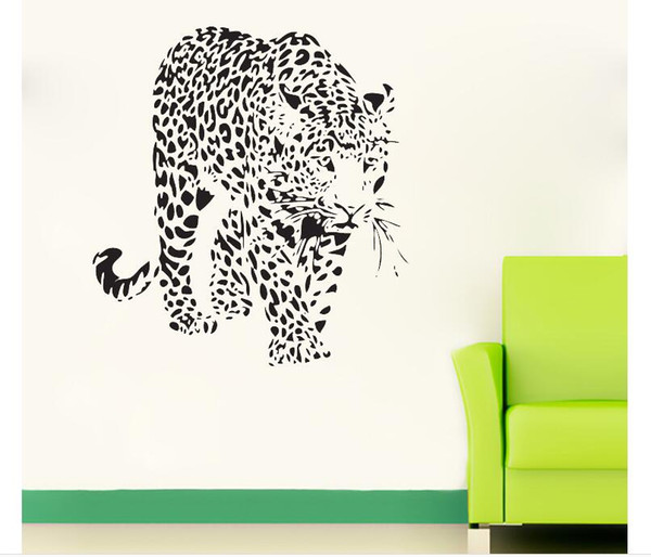 DIY Wall Sticker Leopard PVC Decals wholesale Removable Vinyl Wall Art Stickers for Home show window children room