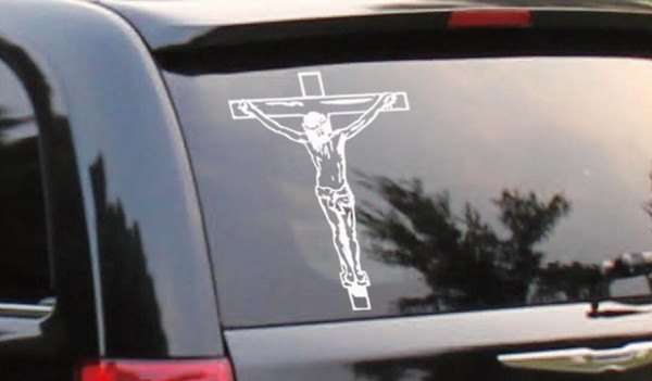 DIY Wall Sticker Jesus Cross and words PVC Decals wholesale Removable Vinyl Wall Art Stickers for Home car show window bar Office