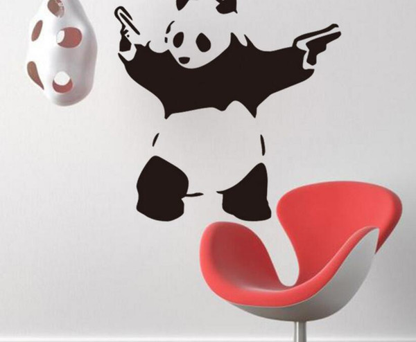 DIY Wall Sticker balloon girl and Kung Fu Panda PVC Decals wholesale Removable Vinyl Wall Art Stickers for Home car show window bar Office