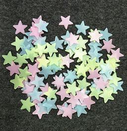 3cm 2000pcs GLOW IN THE DARK 3D STARS Luminous Fluorescent wall STICKERS with adhesive BABY KIDS Rooms Decoration GIFT