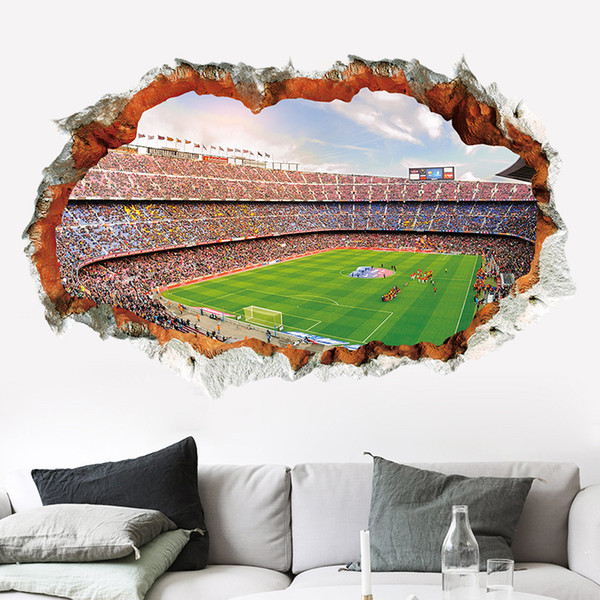 Brand New 3D Stickers Football World Cup Waterproof Living Room Decoration Wall Stickers Vinyl Decal Murals