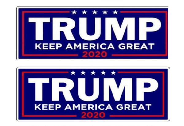 New 2020 US Presidential Election Trump Bumper Car Stickers Car Bumper Stickers With Lettering Donald Trump President Stickers 23*7.6cm