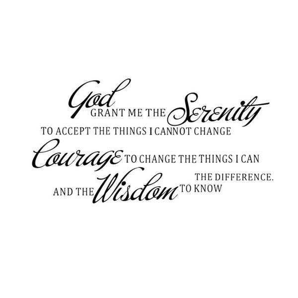 Wall Stickers Quote God Grant Me The Serenity Prayer Bible Art Vinyl Wall Stickers Home Decal