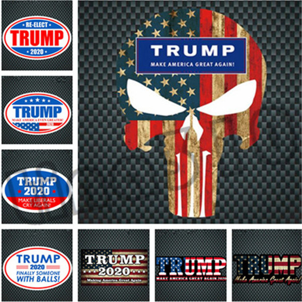 Fashion color multi-style high quality Reflective Wall Stickers New hot-selling TRUMP 2020 sticker Car sticker T9I001