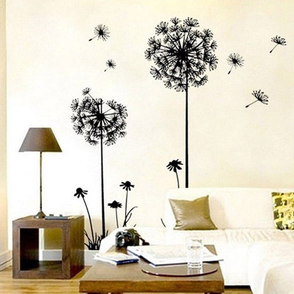 Hot Sale 1PC New Arrival Creative Dandelion Removable Wall Stickers Mural PVC Home Decor Wall Stickeres for Your Home