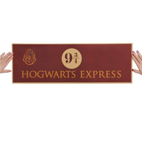 9 3/4 (nine and three quarters) Platform Harry Potter Movie Vintage Paper Decoration Poster Wall Stickers 72x24cm Free Shipping