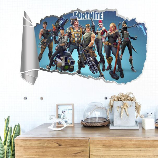 Kids Room 3D Fortnite Game PVC Wall Stickers Decal Fortnite Battle Royale Wall Decor Sticker Vinyl Wall Art Stickers Decals 9 styles HQ051