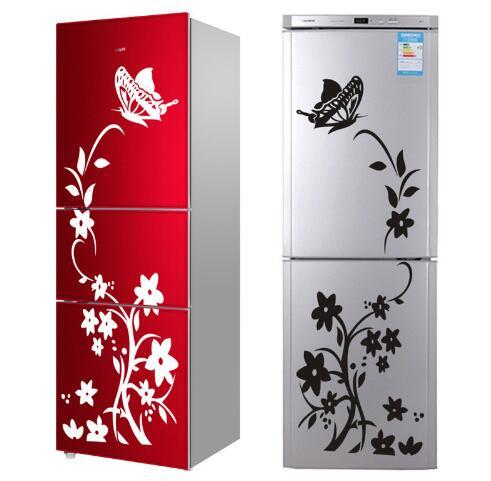 High Quality Creative Refrigerator Black Sticker Butterfly Pattern Wall Stickers Home Decoration Kitchen Wall Art Mural