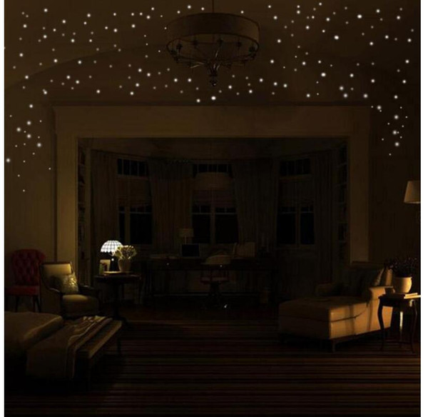 Hot Sales 407Pcs Glow In The Dark Star Wall Stickers Round Dot Luminous Kids Room Decor Vinilos Decorativos Bedroom Decoration.