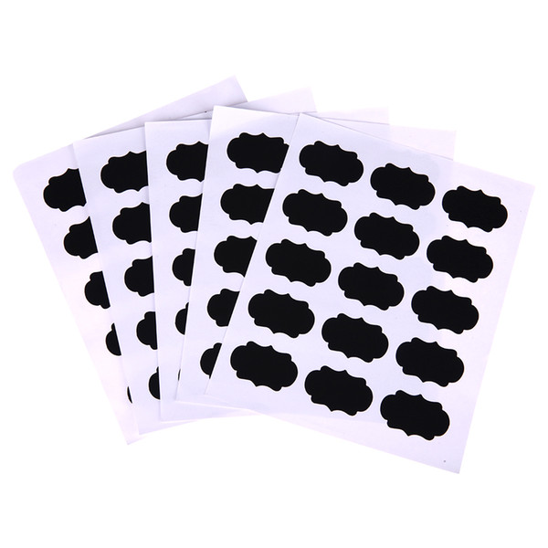 75pcs/set Blackboard Sticker Craft Kitchen Jar Organizer Chalkboard Labels PET Black Sticker for Home Decoration