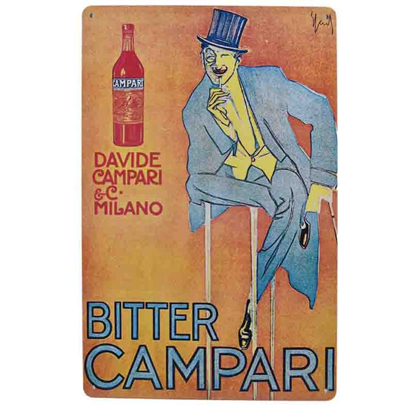 bitter campari idea british 20*30cm blond beauty motorbicycle Tin Sign Coffee Shop Bar Restaurant Wall Art decoration Bar Metal Paintings