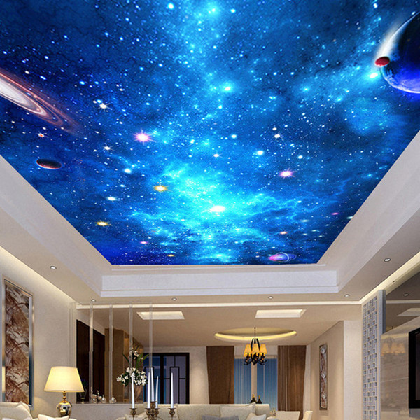 Arkadi Custom 3D Photo Wallpaper Ceiling Mural Living Room Bedroom Bar Ceiling Background Wall Decor Wallpapers Home Galaxy Starry Sky