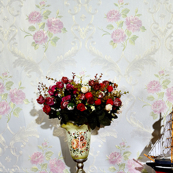 Walltalk European Style Wedding Room Wall papers Home Decor 3D Embossed Floral Wallpaper Rustic for Bedroom Living Room Walls