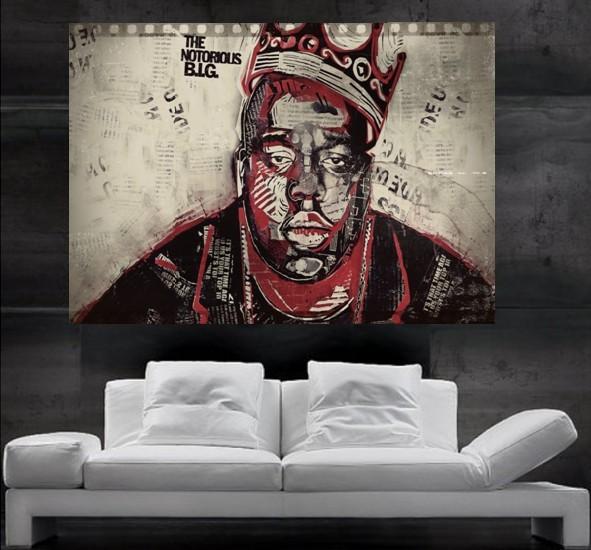 The Notorious B.I.G., Biggie or Biggie Smalls American rapper Hip Hop Rap Poster print wall art 8 parts free shipping NO86