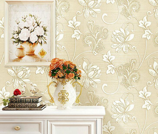 10M European style non-woven wallpaper classic wall paper roll wallcovering luxury wallpaper for bedroom living room hotel