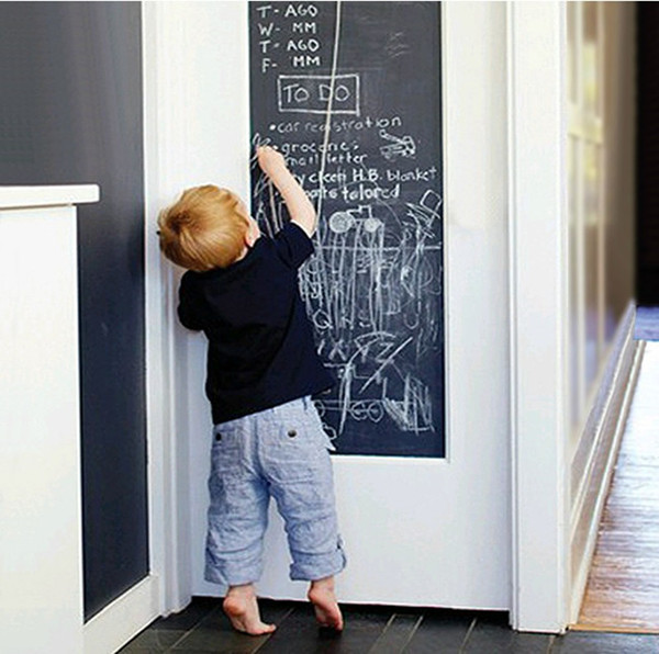 45x200cm Chalk Board Blackboard Stickers Removable Vinyl Draw Decor Mural Decals Art Chalkboard Wall Sticker for Children Kids Rooms wn058