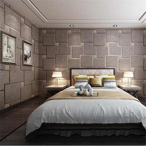 beibehang papel de parede three-dimensional brick marble deerskin wallpaper Modern lattice living room tv background wall paper