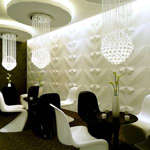 Wall Art Decorative Plant fiber Material White Heart-shaped Design 3d Wall Panel