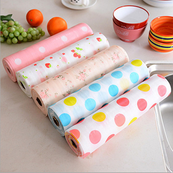 New Drawer Paper Plastic Printed Wallpaper Waterproof Colorful drawer mat Wardrobe mat Kitchen Cabinet mat For All Purpose IA558