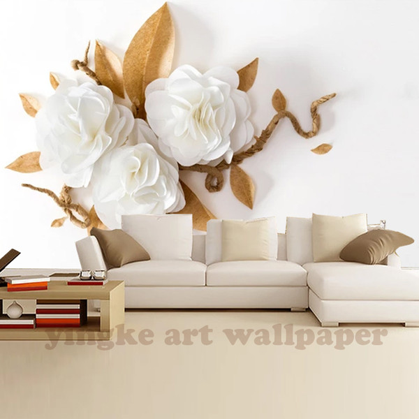 Customized 3d photo wallpaper for walls 3 d wall murals rich stereoscopic rose setting wall murals home decor