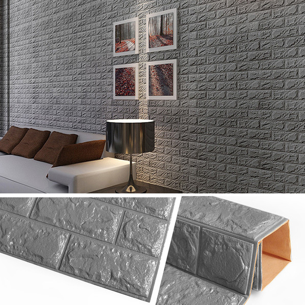 60*60cm PVC 3D the living room wall brick pattern wallpaper stickie dormitory bedroom retro brick pattern wallpaper adhesive