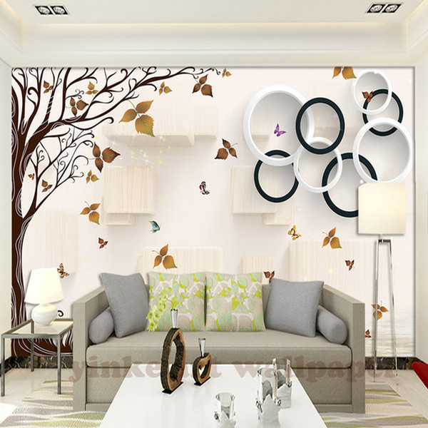 Customize 3D stere Relief tree simple maple Bedroom TV Background Wall Paper Home Decor Living Room Non-woven Mural Wallpaper