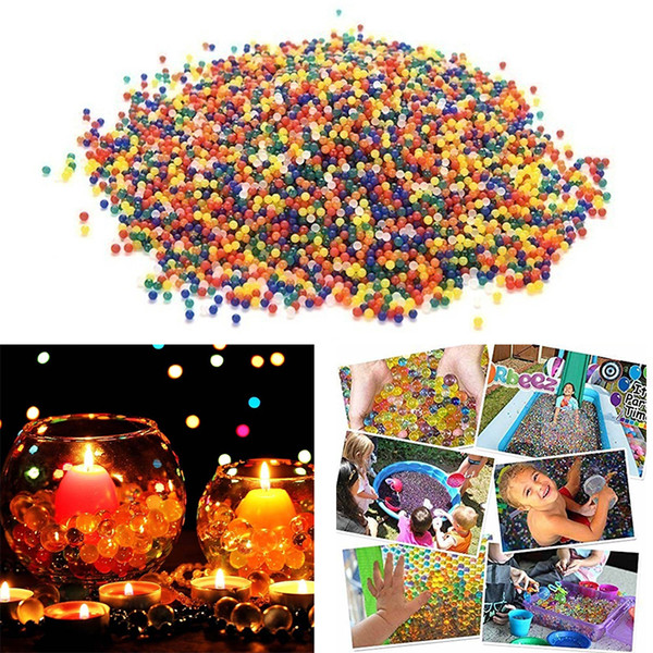 50000 pcs Solid Color Orbeez Crystal Growing Swelling Water Beads Growing Balls for Water Toy Pistol Crystal Mud Home Decor