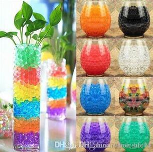 New cute Garden decoration Pearl shaped Crystal Mud 12 colors Water Beads wedding Home Decor IA75