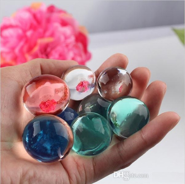 Random Color 8-12mm Pearl Shaped Crystal Soil Water Beads Mud Grow Magic Jelly balls Home Decor Without Glass Bottle c148