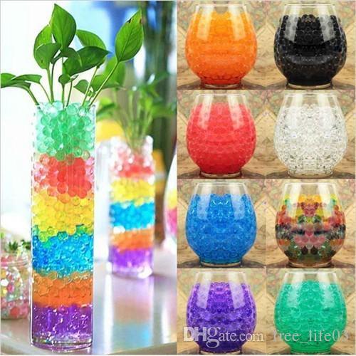 New cute Garden decoration Pearl shaped Crystal Mud 12 colors Water Beads wedding Home Decor IA75