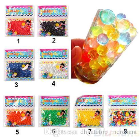 100Pieces/pack Pearl Shaped Crystal Soil Water Beads Mud Grow Magic Jelly Balls Home Decor Aqua Soil Wholesales