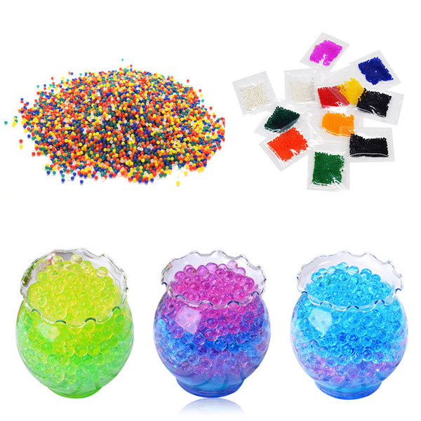 2400pcs 12 Colors 2.5mm Hydrogel Balls Growing Crystal Gel Water Pearls Aqua Jelly Beads Crystal Soil Home Garden 7Z