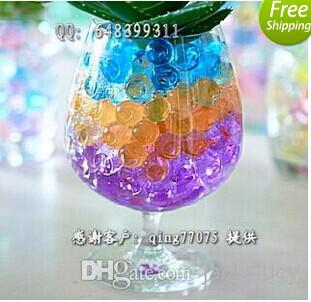 New Deco Beads Water Crystals Pearls Balls Soil Mud Beads Flower Garden Planting 10 color Free Shipping 5000pcs/bag